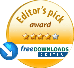 Editors pick award from FreeDownloadsCenter.com